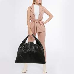 Pre Owned Bottega Veneta Dark Brown Leather Large Hop Shoulder Bag