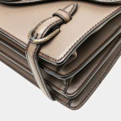 Bottega Veneta Brown French Calf City Knot Shoulder Bag