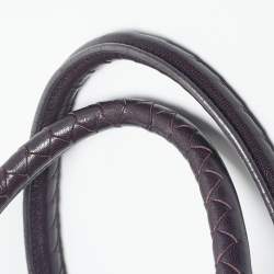 مملوكة مسبقًا Bottega Veneta Purple Intrecciato Leather Maggiore Tote