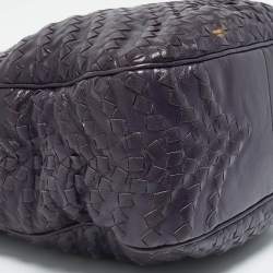 مملوكة مسبقًا Bottega Veneta Purple Intrecciato Leather Maggiore Tote