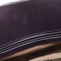 مملوكة مسبقًا Bottega Veneta Purple Intrecciato Leather Maggiore Tote