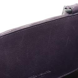 مملوكة مسبقًا Bottega Veneta Purple Intrecciato Leather Maggiore Tote