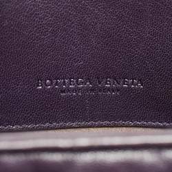 مملوكة مسبقًا Bottega Veneta Purple Intrecciato Leather Maggiore Tote