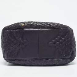 مملوكة مسبقًا Bottega Veneta Purple Intrecciato Leather Maggiore Tote