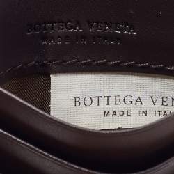 Bottega Veneta Brown Intrecciato Leather Card Holder