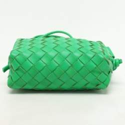 Bottega Veneta Green Intrecciato Leather Mini Loop Shoulder Bag
