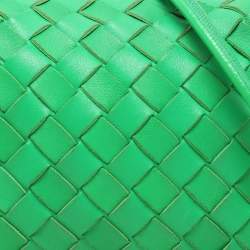 Bottega Veneta Green Intrecciato Leather Mini Loop Shoulder Bag