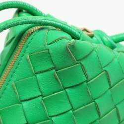 Bottega Veneta Green Intrecciato Leather Mini Loop Shoulder Bag