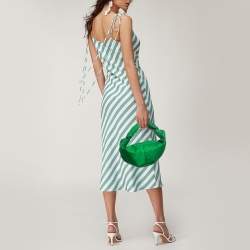 Bottega Veneta Green Jacquard Mini Double Knot Hobo
