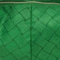 Bottega Veneta Green Jacquard Mini Double Knot Hobo