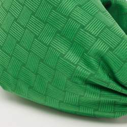 Bottega Veneta Green Jacquard Mini Double Knot Hobo