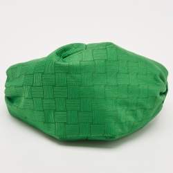 Bottega Veneta Green Jacquard Mini Double Knot Hobo