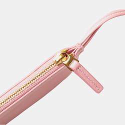 Bottega Veneta Pink Small Shearling Intrecciato Arco Tote