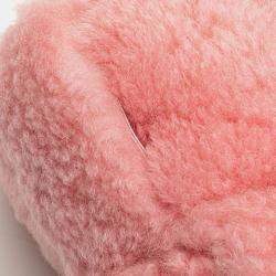 Bottega Veneta Pink Small Shearling Intrecciato Arco Tote
