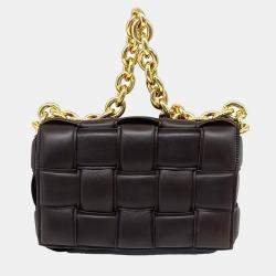 Bottega Veneta Brown Leather padded chain cassette bag
