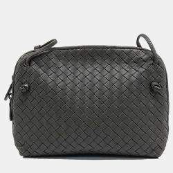 Bottega Veneta Grey Leather mesh crossbody bag