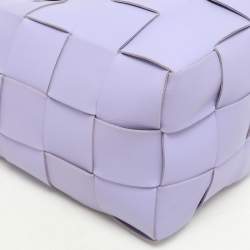 Pre Owned Bottega Veneta Purple Intrecciato Leather Cassette Bucket Bag