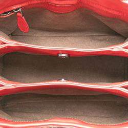 Bottega Veneta Red Mini Nappa Intrecciato Roma Satchel