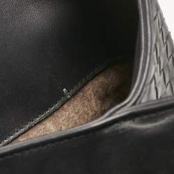 Pre Owned Bottega Veneta Black Intrecciato Leather Milano Tote