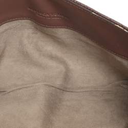 Bottega Veneta Brown Intrecciato Karung Leather Clutch