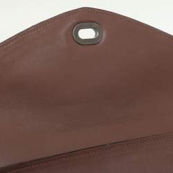 Bottega Veneta Brown Intrecciato Karung Leather Clutch