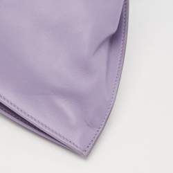 Bottega Veneta Purple Leather BV Twist Clutch Bag