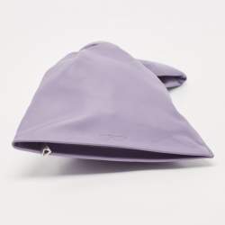 Bottega Veneta Purple Leather BV Twist Clutch Bag