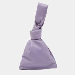 Bottega Veneta Purple Leather BV Twist Clutch Bag