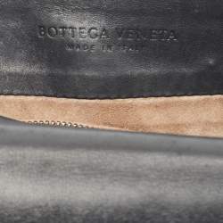 Pre Owned Bottega Veneta Black Intrecciato Leather Alumna Top Handle Bag