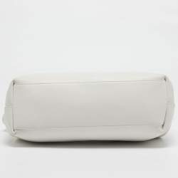 Bottega Veneta  White Leather Medium Point Shoulder Bag