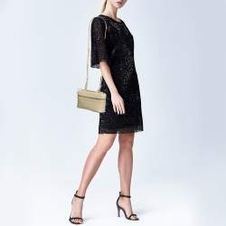 Pre Owned Bottega Veneta Sea Salt Intrecciato Leather Bang Bang Vanity Case Bag