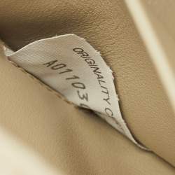 Pre Owned Bottega Veneta Sea Salt Intrecciato Leather Bang Bang Vanity Case Bag