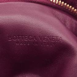 Pre Owned Bottega Veneta Burgundy Shearling Mini Jodie Hobo