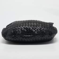Pre Owned Bottega Veneta Black Intrecciato Leather Medium Jodie Hobo