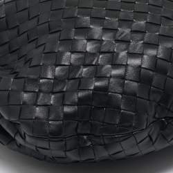 Pre Owned Bottega Veneta Black Intrecciato Leather Medium Jodie Hobo