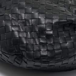 Pre Owned Bottega Veneta Black Intrecciato Leather Medium Jodie Hobo