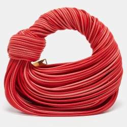 Pre Owned Bottega Veneta Red Mini Leather Tubular Jodie Hobo