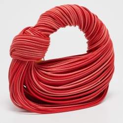 Pre Owned Bottega Veneta Red Mini Leather Tubular Jodie Hobo