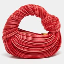 Pre Owned Bottega Veneta Red Mini Leather Tubular Jodie Hobo