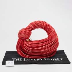 Pre Owned Bottega Veneta Red Mini Leather Tubular Jodie Hobo