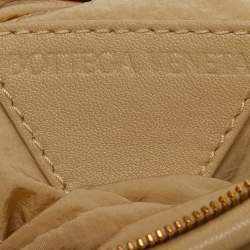 Pre Owned Bottega Veneta Beige Leather Mini Tubular Double Knot Hobo