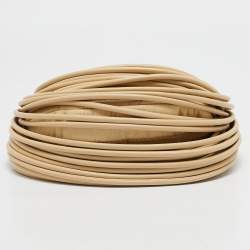 Pre Owned Bottega Veneta Beige Leather Mini Tubular Double Knot Hobo