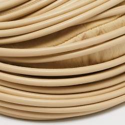 Pre Owned Bottega Veneta Beige Leather Mini Tubular Double Knot Hobo