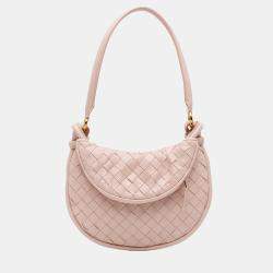 Bottega Veneta Pink Small Nappa Intrecciato Gemelli Hobo