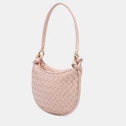 Bottega Veneta Pink Small Nappa Intrecciato Gemelli Hobo