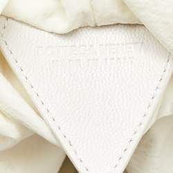 Pre Owned Bottega Veneta White Quilted Leather Point Shoulder Bag