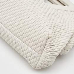 Pre Owned Bottega Veneta White Quilted Leather Point Shoulder Bag