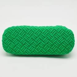 Pre Owned Bottega Veneta Green Crochet and Rubber The Point Shoulder Bag