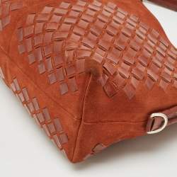Pre Owned Bottega Veneta Brown Intrecciato Leather and Suede Hobo
