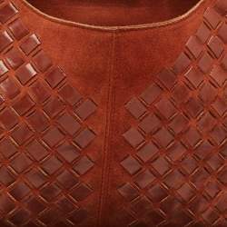 Pre Owned Bottega Veneta Brown Intrecciato Leather and Suede Hobo